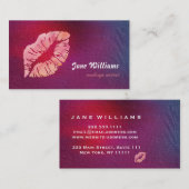 ピンクリップメイクアップアーティスト 名刺 (正面/裏面)