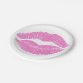 ピンクリップリップスティックリップステインメイクアップ美しい ペーパープレート (アングル)