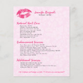 ピンクリップ&ダマスメイクアップアーティストデザイン チラシ (裏面)