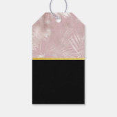 ピンクリップ&バラ金ゴールドトロピカル葉誕生日 ギフトタグ (裏面)