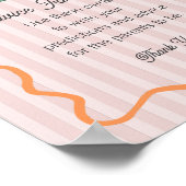 ピンクリトルかわいこちゃんシトラスシャワーアドバイスベビー ポスター (角)