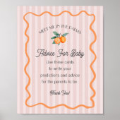 ピンクリトルかわいこちゃんシトラスシャワーアドバイスベビー ポスター (正面)