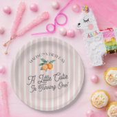 ピンクリトルかわいこちゃんパステルシトラスバースデーパーティー ペーパープレート (パーティー)