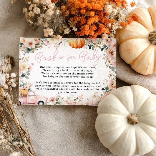 ピンクリトルカボキントラックフローラブックベビー エンクロージャーカード