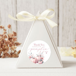 ピンクリトルカボチャありがとう ラウンドシール