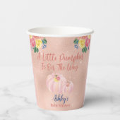 ピンクリトルカボチャベビーシャワー紙カップ 紙コップ (裏面)