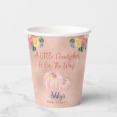 ピンクリトルカボチャベビーシャワー紙カップ 紙コップ (正面)