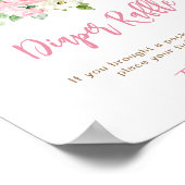 ピンクリトルカボチャヴィンテージおむつラッフル ポスター (角)