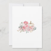 ピンクリトルカボチャ女の子ベビーシャワー 招待状 (裏面)