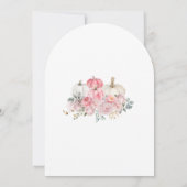 ピンクリトルカボチャ女の子ベビーシャワー 招待状 (裏面)