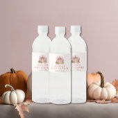 ピンクリトルカボチャ秋ガールベビーシャワー ペットボトルラベル