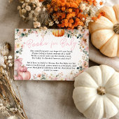 ピンクリトルカボチャ秋フローラブックベビー エンクロージャーカード