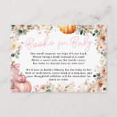 ピンクリトルカボチャ秋フローラブックベビー エンクロージャーカード (正面)