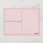 ピンクリトルカボチャ秋ベビーシャワー招待状 ポストカード (裏面)