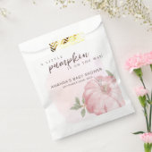 ピンクリトルカボチャ秋秋ベビーシャワー フェイバーバッグ (封をした状態)