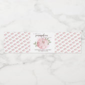 ピンクリトルカボチャ秋秋ベビーシャワー ペットボトルラベル (シングルラベル)