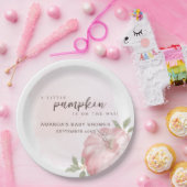 ピンクリトルカボチャ秋秋ベビーシャワー ペーパープレート (パーティー)