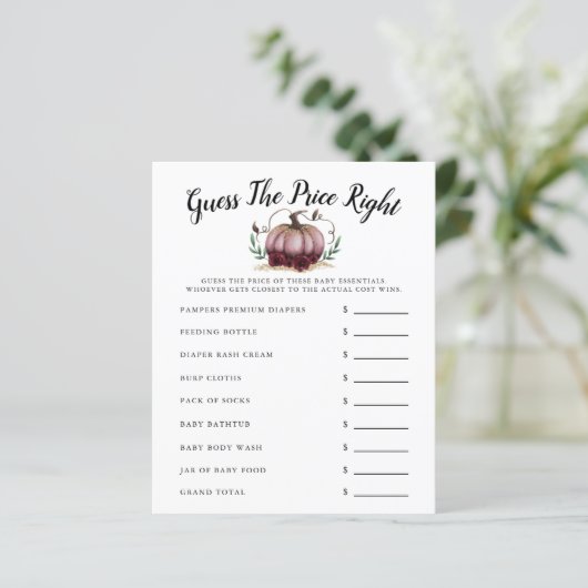 ピンクリトルカボチャ赤ちゃんシャワー価格を推測 (スタンド正面)