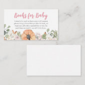 ピンクリトルカボチャ赤ちゃんシャワー本ベビー エンクロージャーカード (正面/裏面)