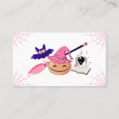 ピンクリトルカボチャ赤ちゃんシャワー本ベビー 名刺 (裏面)