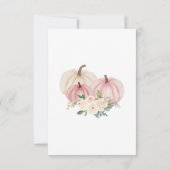 ピンクリトルカボチャ赤ちゃんシャワー サンキューカード (裏面)