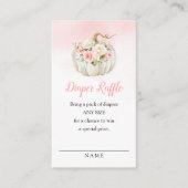 ピンクリトルカンプキンオムツラッフルチケット エンクロージャーカード (正面)