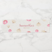 ピンクリトルカンプキンベビシャワーボトルラベル ペットボトルラベル (シングルラベル)