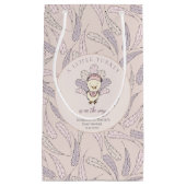 ピンクリトルコターキー羽秋ガールベビーシャワー スモールペーパーバッグ (正面)