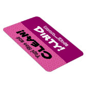 ピンクリトルスターズクリーン汚れた食洗機W1418 マグネット (右側)