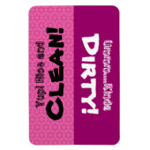 ピンクリトルスターズクリーン汚れた食洗機W1418 マグネット (縦)