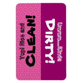 ピンクリトルスターズクリーン汚れた食洗機W1418 マグネット