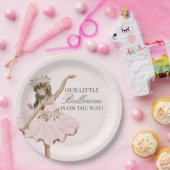 ピンクリトルバレリーナプレートバレエパーティーデコール ペーパープレート (パーティー)