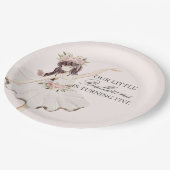 ピンクリトルバレリーナプレートバレエパーティーデコール ペーパープレート (アングル)