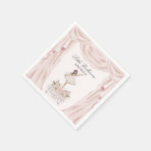 ピンクリトルバレリーナベビーシャワーまたは誕生日 スタンダードカクテルナプキン (角)