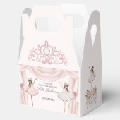 ピンクリトルバレリーナベビーシャワーまたは誕生日 フェイバーボックス (オープン)