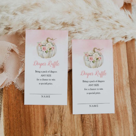 ピンクリトルパンプキンおむつくじチケット エンクロージャーカード