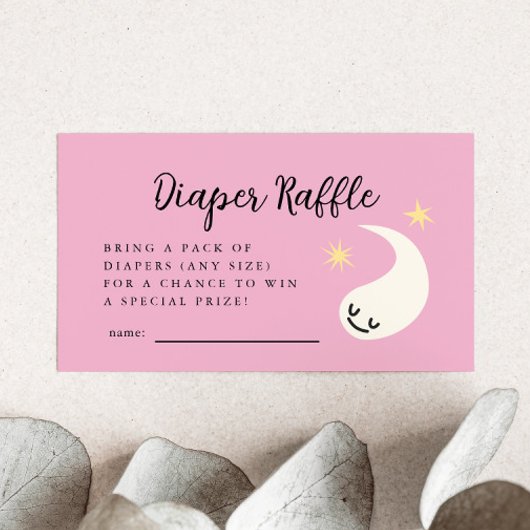 ピンクリトルブオムツラッフルチケット エンクロージャーカード