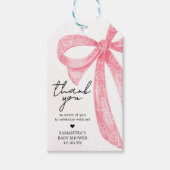 ピンクリトルブハロウィーンベビーシャワーメッセージカード ギフトタグ (正面)