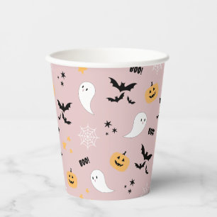 ピンクリトルブハロウィーン幽霊 紙コップ