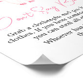 ピンクリトルブハロウィーン言わないベビー ポスター (角)