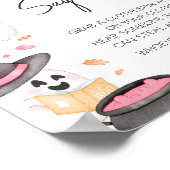 ピンクリトルブハロウィーン言わないベビー ポスター (角)