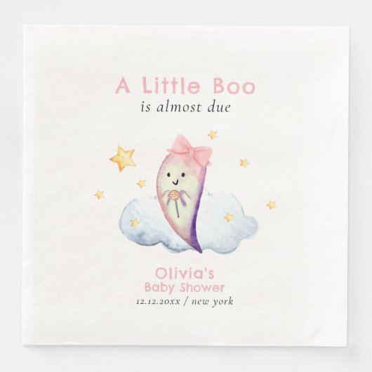 ピンクリトルブボウ幽霊ハロウィンベビーシャワー (正面)