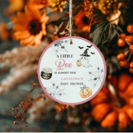 ピンクリトルブー幽霊ベビーシャワー フェイバータグ