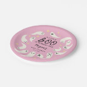 ピンクリトルブー10月ベビーシャワー ペーパープレート (アングル)
