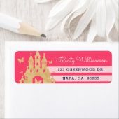 ピンクリトルプリンセスマジカル金ゴールドキャッスルベビーガール ラベル (インサイチュ)