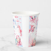 ピンクリトルマーメイド1st誕生日紙 紙コップ (右)