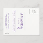 ピンクリトルユニコーンバースデーパーティー招待状 インビテーションポストカード (裏面)