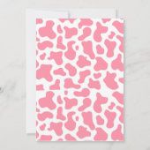 ピンクリトル女性のカーボーイウエスタンロデオベビーシャワー 招待状 (裏面)