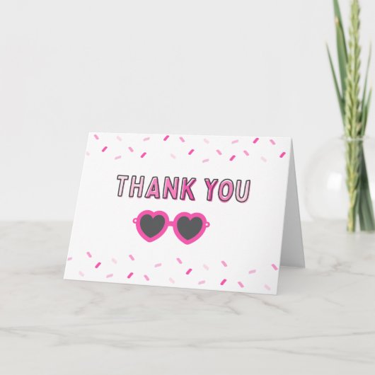 ピンクリトル恋しく思スレエンガーサンキューカード サンキューカード (正面)