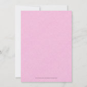 ピンクリネンシンプルブラックスクリプトバチェロレッテ 招待状 (裏面)